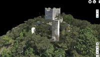 3D Modell von der Burg Mödling. Digitaler Zwilling erstellt von Terra Over Fly